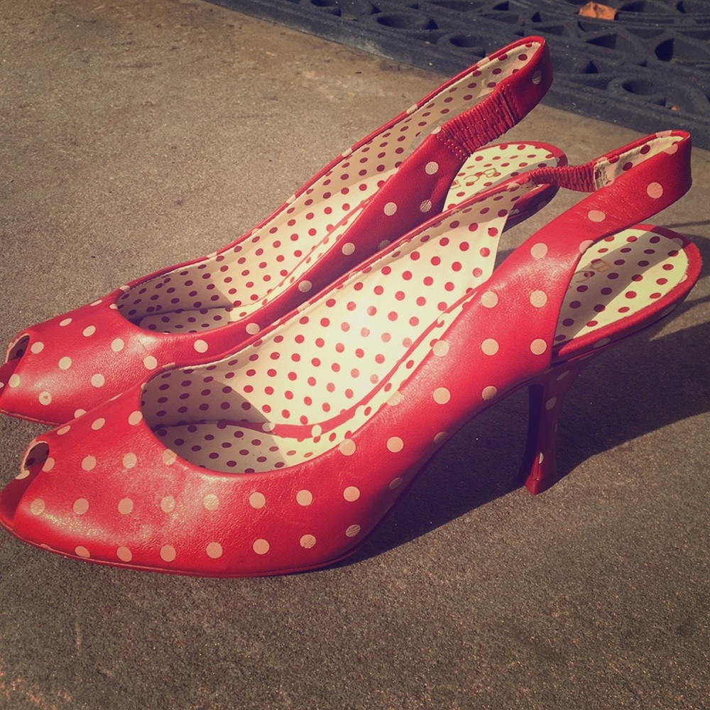 Red Polka Dot Slingback
